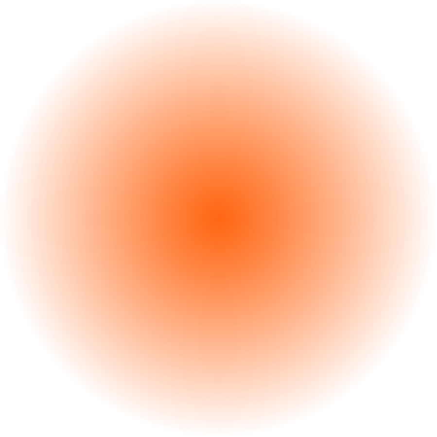 Orange transparent round gradient